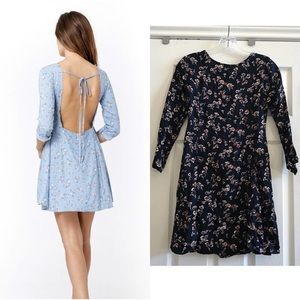 Christy Dawn Fox Mini Backless Dress Black Floral